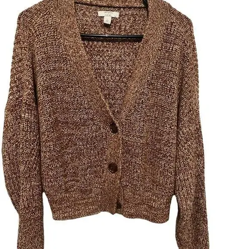 Nine West Cara Santana X  
Cropped Marled Cardigan brown
boho size large