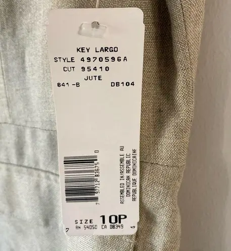 Rena Rowan Saville Petite Jute Key Largo Safari Beige Vest Size 10P