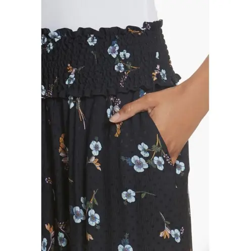 Rebecca Taylor 100%silk Natalie Fleur Wide Leg Crop Silk pants NWT