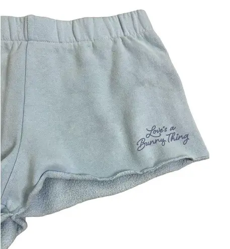 PacSun Playboy By  Women's M Blue Cotton Elastic Waist Sweat Shorts Soft Cozy