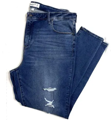 Abercrombie & Fitch  Curve Love Distressed The Super Skinny High Rise Jeans