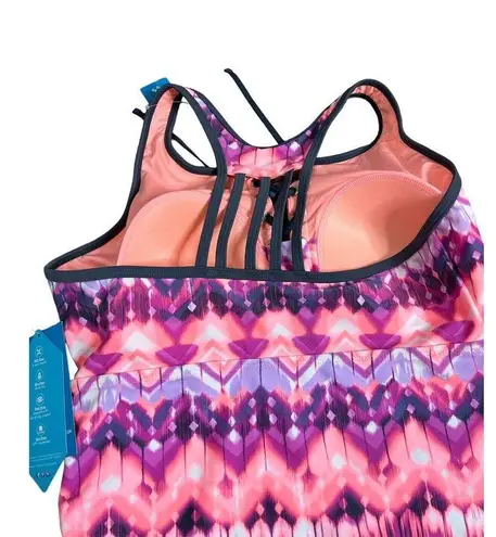 Free Country  Tankini Swimsuit Top Size L (10-12)  New Cantaloupe