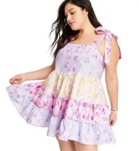 NWT LoveShackFancy x Target Jeanne in Mixed Floral Sleeveless Tiered Dress M Size M