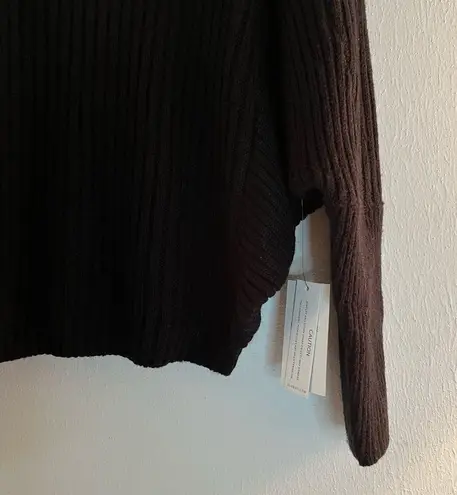 Eloquii Sweater Black Dolman Sleeves Ribbed Mock-Neck Sweater Sz 14/16 (1X) NWT