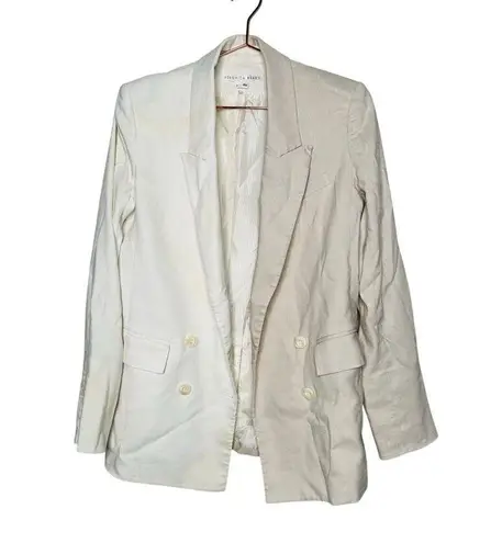 Veronica Beard Off-White Tan Two-Toned Braeton Dickey Jacket Blazer Size 8