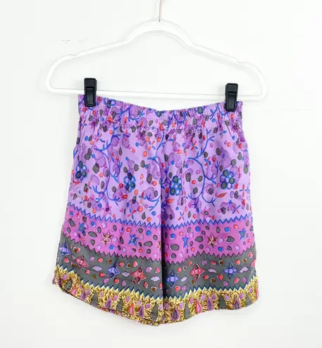 Rainbow Jo Purple Hawaiian Floral Shorts and Tank Set Size M
