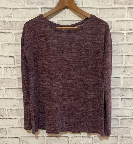 Hem & Thread Women’s Anthropologie purple heather open back sweater Medium