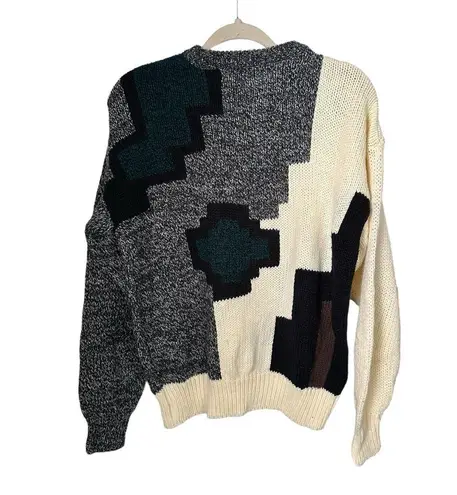 Chapel Hill Sweater Sz L Pullover Knit Crewneck Colorful Geometric Abstract VTG Size L
