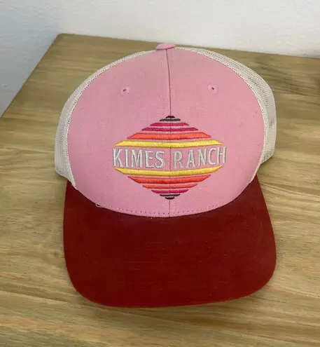 Kimes El Paso Trucker Hat Pink Logo Western Ball Cap