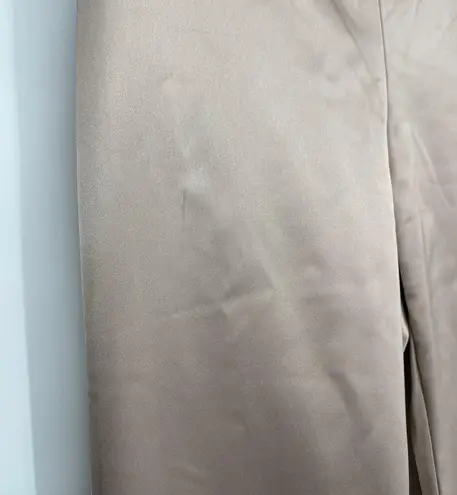 Babaton ARITZIA Ten by Sundance High waisted flared satin pants TAUPE Size 4