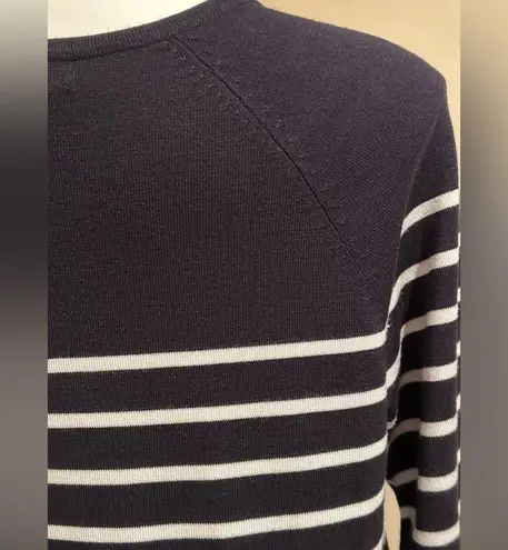 Grace Black & White Stripes Long Sleeves Perfect Fit Sweater SZ M In Good Cond Size M