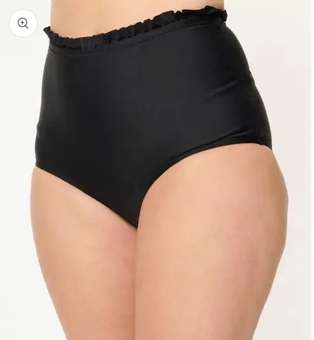 Unique Vintage Black High Waist Cape May Swim Bottom- Black- Size 3X- NWT