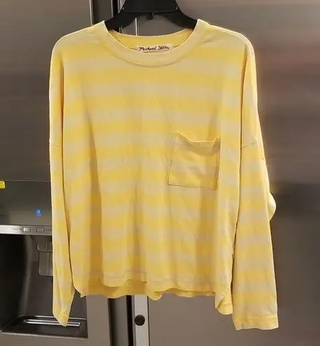 Michael Stars 💕💕 Long Sleeve Striped Pattern T-Shirt ~ Saffron Yellow Stripes