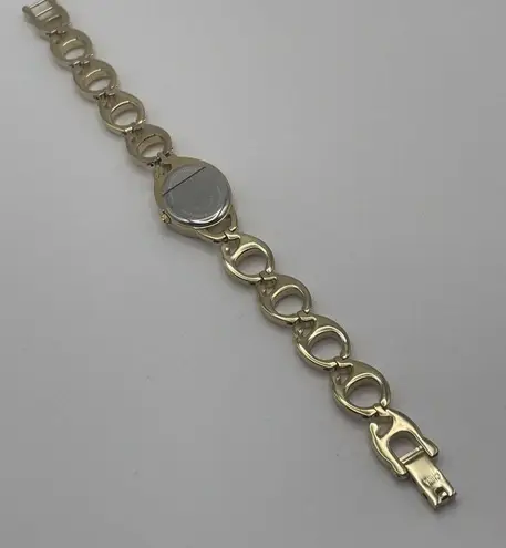 Working Colibri Diamond Gold Tone Women’s Wrist Watch MOP Mother Of Pearl Face