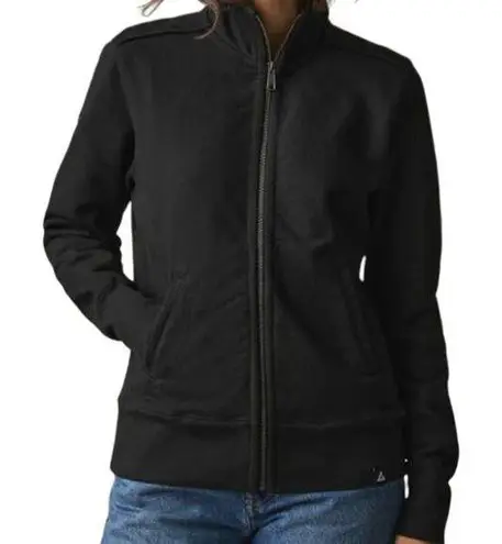 American Giant Full Zip Moto Jacket Fleece High Neck Pockets 100% Cotton Black M Size M