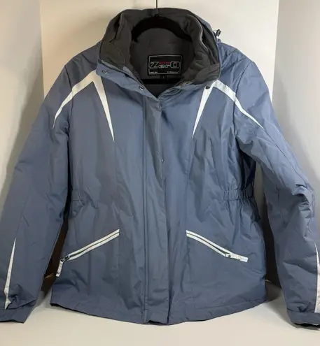 BELOW ZERO Thinsulate LAYERED Removable Lining Winter Woman’s Jacket HOODED Lg Blue