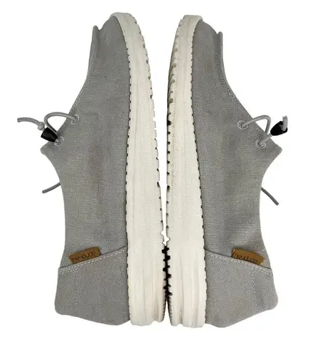 Hey Dude Wendy Chambray Light Grey 10 Slip On Shoes