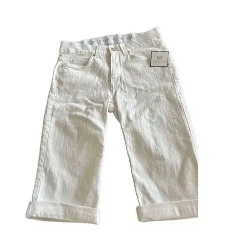 Rafaella  WHITE DENIM CUFFED BERMUDA SHORT Size 6