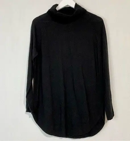 Caslon Women’s Cowl Neck Wool Blend Scoop Hem Sweater Black Size Small NWT