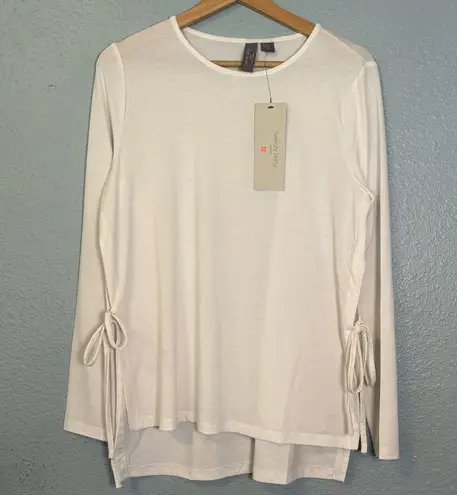 Sweaty Betty NWT  Tie Side Yoga Long Sleeve Top Lily White