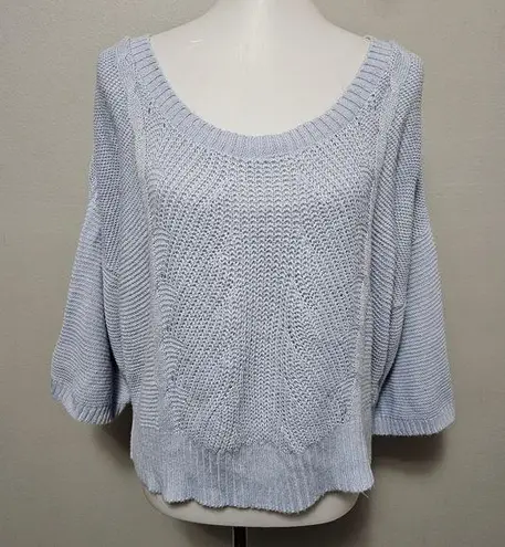 Stitch Fix ACW Pale Blue Oversized Cable Knit Sweater Size Medium