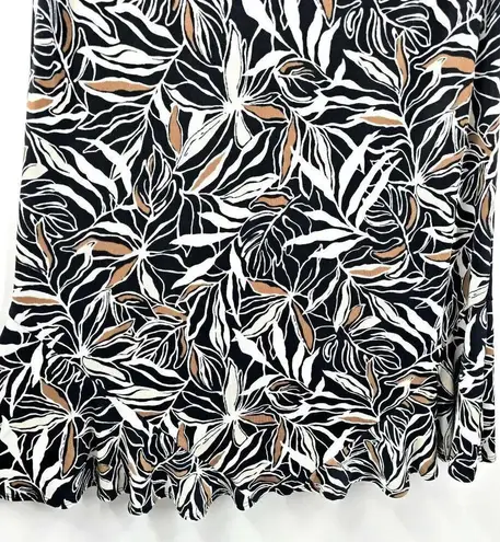 Choices Black Floral Knee Length Skirt Bottom Plus Petite XL Extra Large