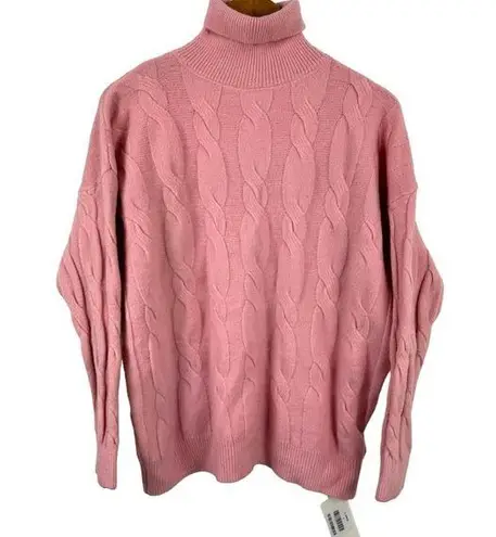 New J.ING Chunky Cable Knit Turtleneck Pink Pullover Sweater Honkai Cosplay F Size undefined