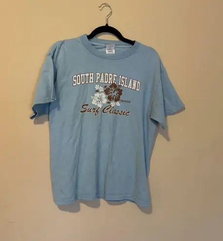 Baby blue vintage South Padre Island Surf Classic t