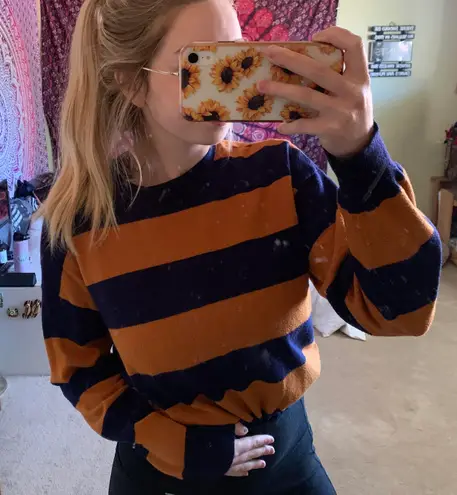 Forever 21 Striped Crewneck Sweater