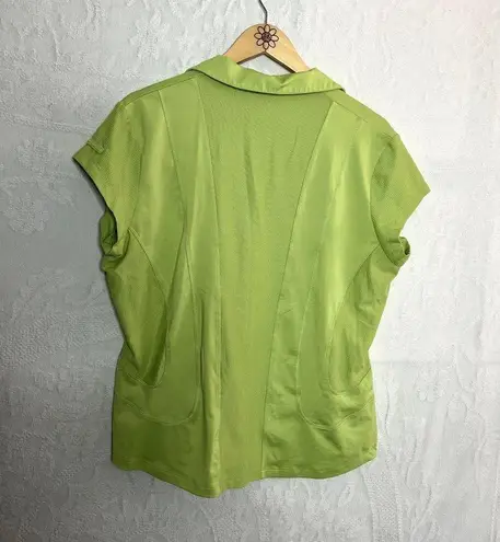 Green Athletic Fitted Golf Top Size L