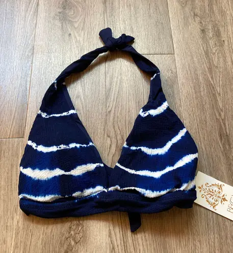 Becca Iconic Swim Halter Tie Dye Bikini Top Size D NWT