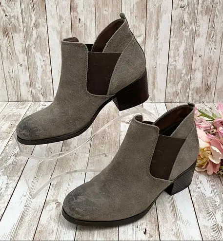 Rockport Danii Chelsea Bootie Stone Suede Ankle Boots Size 7