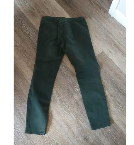 J. Crew Toothpick Olive 28 Skinny Jeans Green