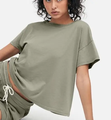 Mate the Label NWT Sage Organic Cotton Raw Neck Boxy Tee - Size 3X