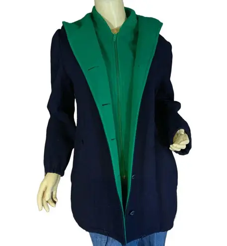 VINTAGE 1980'S AUTHENTIC MACKINTOSH BLUE & GREEN WOOL VEST COAT (M) Size M