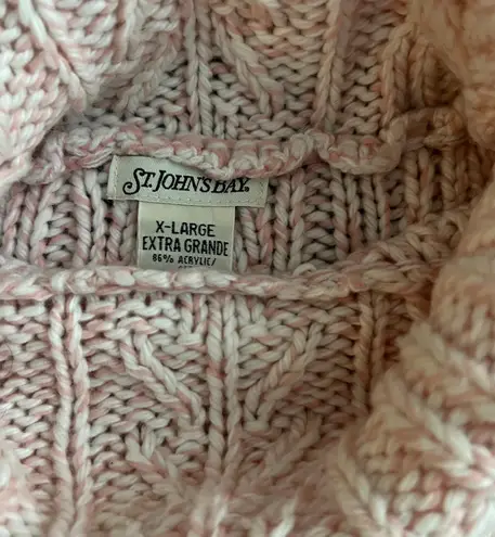 st. john's bay Pink Turtleneck Sweater size XL 