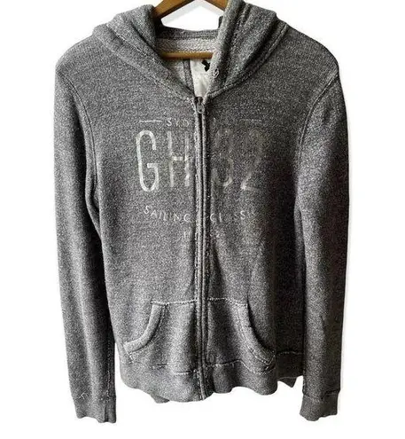 Gilly Hicks  Gray Zip Up Hoodie Women Size Medium Long Sleeve Sweatshirt