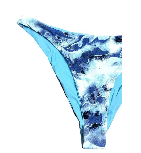 Royalty By Maluma Bikini Bottoms Cheeky Cut Camo Print High Quality Blue XL NWT