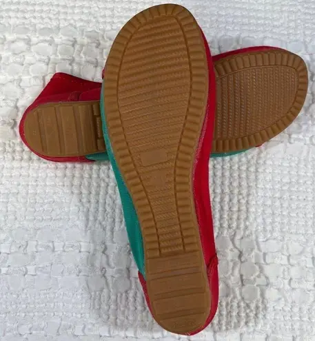 Cinak Women's Red/Blue Floral Shoes/Flats Sz 41 SKU 4918 Red