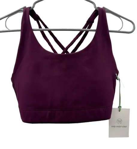 Stitch Fix We Wander Serena Purple Strappy Sports Bra Medium Impact Sz S NEW