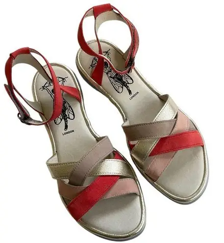 Fly London EUC Leather Cune Sandals Size 9 - 9.5