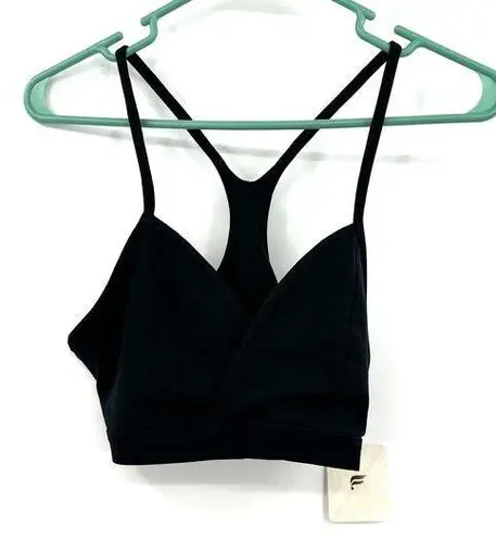 Fabletics  Size 8 Bralette Black Racerback Soft Thin‎ Strap Comfy Athleisure NWT