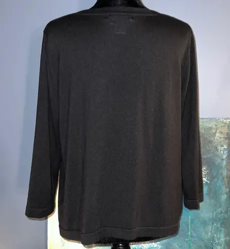 Coldwater Creek Size L Black Boatneck Sweater