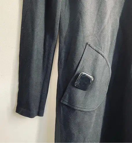 Tibi Anthropologie Mod Minimalist Long Sleeve Black Shift Dress