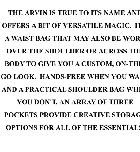 Kipling Arvin  waist bag. Black New with tags.