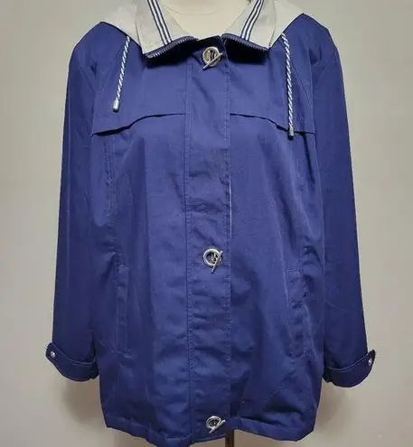 Mackintosh of New England Navy Hooded Parka Size Large