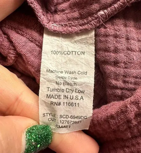 Self Contrast Women's Mauve Tiered Gauze Midi Dress Size S Summer Sleeveless Purple