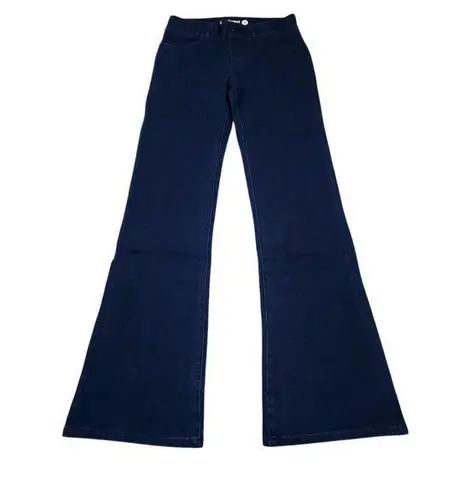 Betabrand 4-Pocket Bootcut Denim Jeans Indigo Dark Wash Blue Pull On Size XS