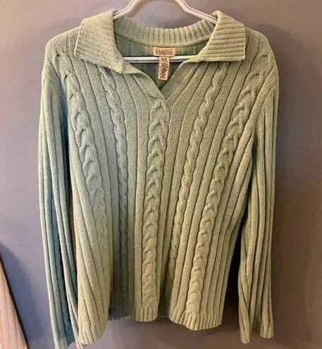 Classic Elements Vintage Womens Mint Green Sweater - Size M