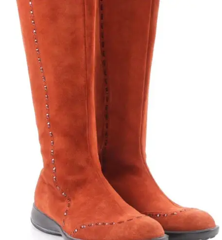 Tod’s Suede Burnt Orange Boots Size 10